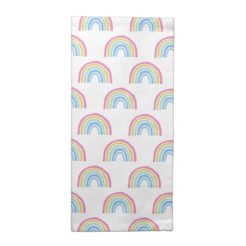 Pastel Rainbow Pattern Cloth Napkin