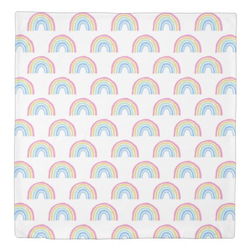 Pastel Rainbow Pattern Duvet Cover