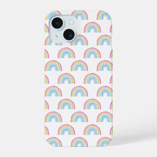 Pastel Rainbow Pattern Iphone Case (Back)