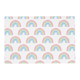 Pastel Rainbow Pattern Placemat