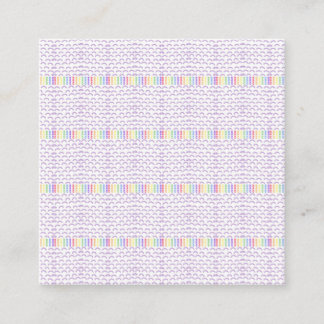 Pastel Rainbow Pattern Square Business Card
