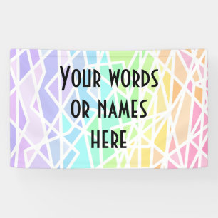 Pastel Rainbow Personalized Banner