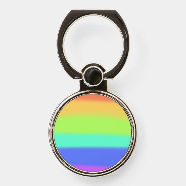 Pastel Rainbow Phone Ring Stand (Front)