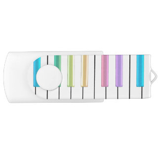 Pastel Rainbow Piano Music USB Flash Drive