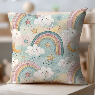 Pastel Rainbow Pillow Sweet Gift for Baby Girl