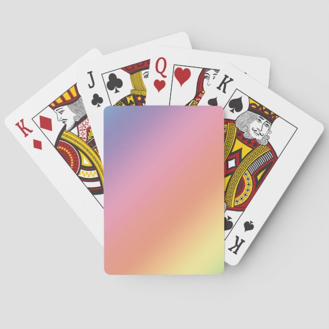 Pastel Rainbow Playing Cards (Back)