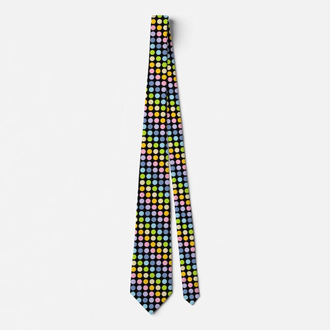 rainbow polka dot tie
