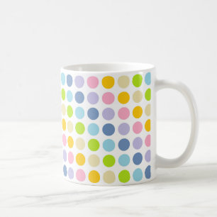 Pastel Rainbow Polka Dots Coffee Mug