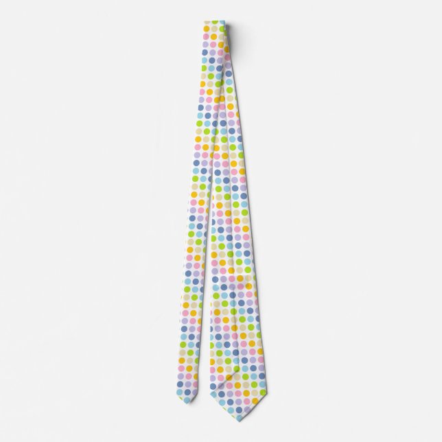 rainbow polka dot tie