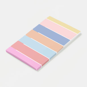 Pastel Rainbow Post it notes blank booklet