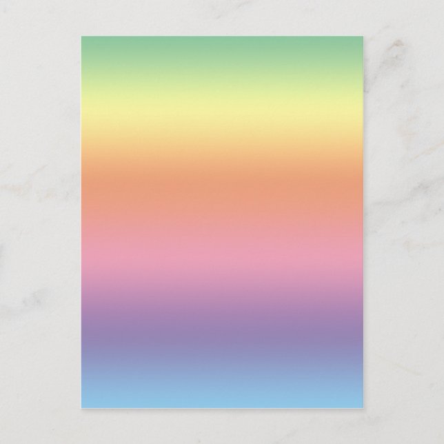 Pastel Rainbow Postcard (Front)