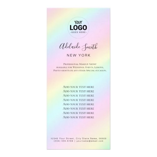 pastel rainbow rack card