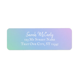Pastel Rainbow Return Address Label