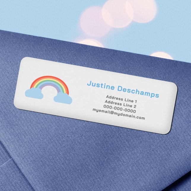 Pastel Rainbow Return Address Label (Pastel Rainbow Return Address Label)