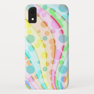 Pastel Rainbow Ribbons and Bubbles iPhone XR Case