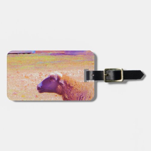 Pastel Rainbow Sheep Luggage Tag