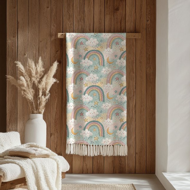 Pastel Rainbow Sherpa Cozy Gift for Little Dreamer Blanket (Pastel Rainbow Sherpa Cozy Gift for Little Dreamers)