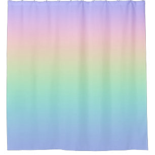 Pastel rainbow shower curtain