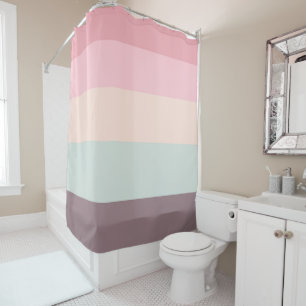 pastel rainbow shower curtain