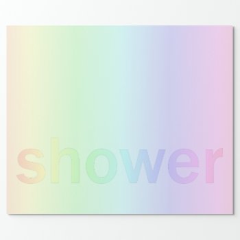 Pastel Rainbow Shower Wrapping Paper by ArtByApril at Zazzle