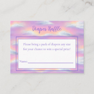 Pastel Rainbow Sky Baby Shower Enclosure Card