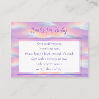 Pastel Rainbow Sky Baby Shower Enclosure Card