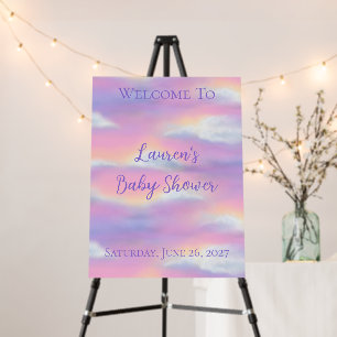 Pastel Rainbow Sky Baby Shower Foam Board