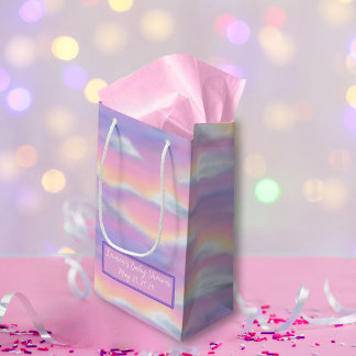 Pastel Rainbow Sky Baby Shower Small Gift Bag