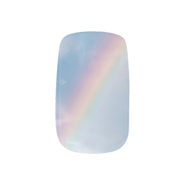 Pastel Rainbow Sky  Minx Nail Art (Left Thumb)