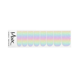 Pastel Rainbow Sparkles Pattern Minx Nail Art