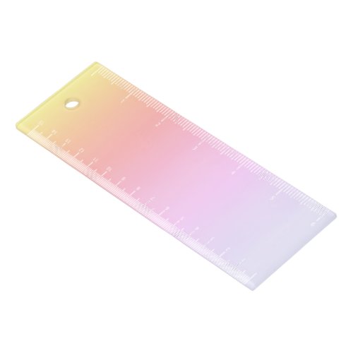 Pastel Rainbow Spectrum 6 inch Ruler