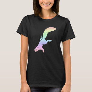 Pastel Rainbow Squirrel Silhouette T-Shirt