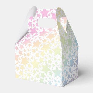 Pastel Rainbow Star Baby Shower Favor Boxes