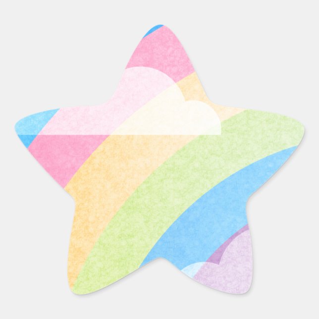 Pastel Rainbow Star Sticker (Front)