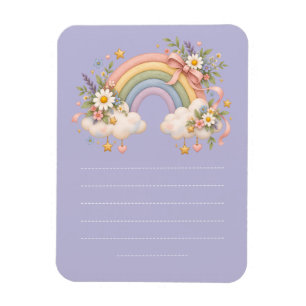 Pastel Rainbow Stationery Magnet