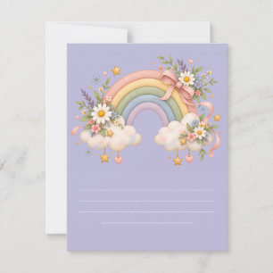 Pastel Rainbow Stationery RSVP Card