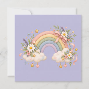 Pastel Rainbow Stationery  Save The Date