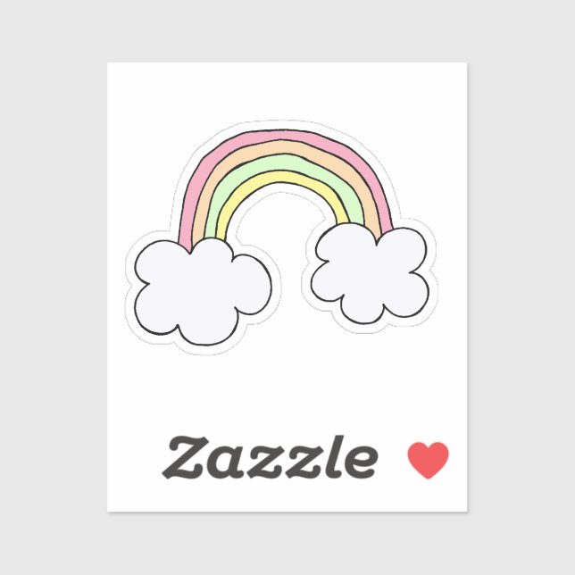 Pastel Rainbow Sticker (Sheet)