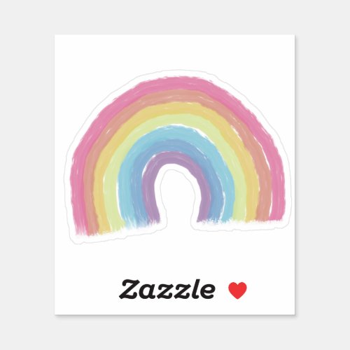 Pastel rainbow sticker