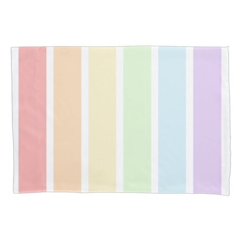 Pastel Rainbow Striped 1 side Pillowcase