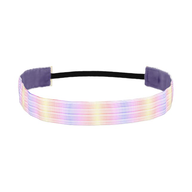 Pastel Rainbow Striped Modern Athletic Headband (Front)