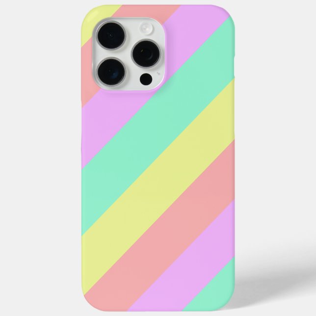 Pastel Rainbow Striped Pattern Case-Mate iPhone Case (Back)