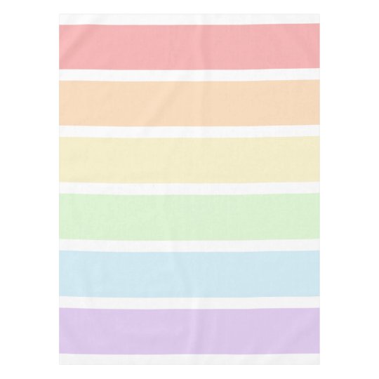 Pastel Rainbow Striped Tablecloth | Zazzle.com
