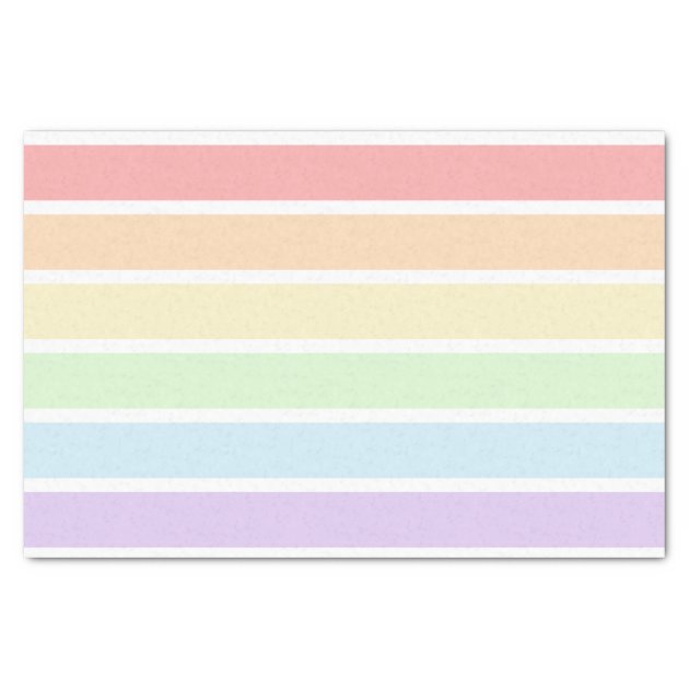Pastel Rainbow Striped Tissue Paper
