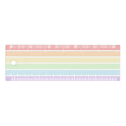 Pastel Rainbow Stripes 6 inch Ruler