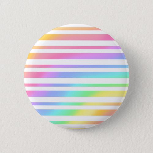 Pastel Rainbow Stripes Abstract Blur Art Design Button