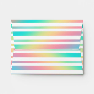 Pastel Rainbow Stripes Abstract Blur Art Design Envelope