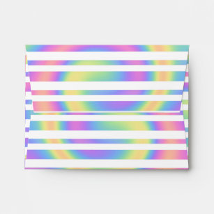 Pastel Rainbow Stripes Abstract Blur Art Design Envelope