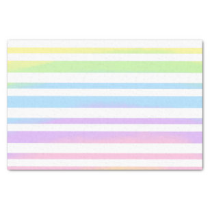 Vertical Outlined Pastel Rainbow Stripes Tissue Paper