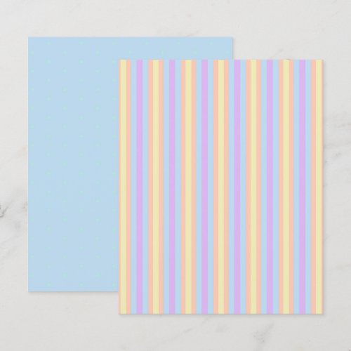 Pastel Rainbow Stripes and Spots Scrapbook Paper